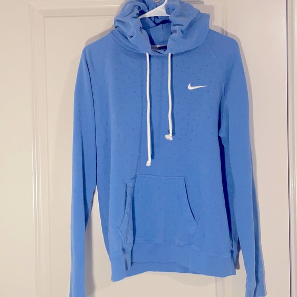 Nike Sky Blue hoodie with dot fabric - so cozy :) - Picture 1 of 6